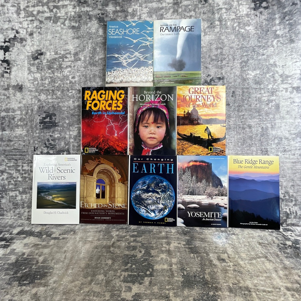 National Geographic Hardcover Books Lot of 10 Nature Travel Yosemite